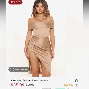 Fashion Nova Satin Mini Dress